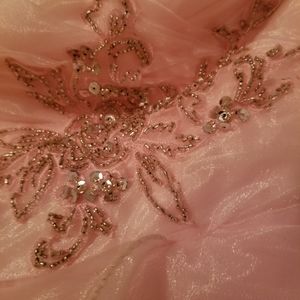 Soft pink homecoming dress, with ruffles